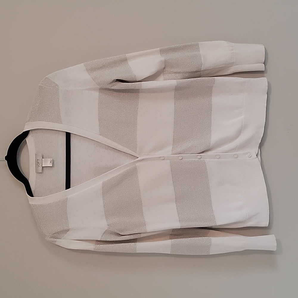 Loft, V-Neck Button Up Caridgan